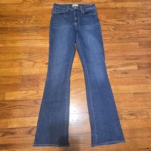 L'agence Jeans Women's Size 27 Mid Rise Flare Melrose Blue Denim Pants- USA